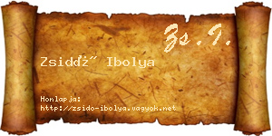 Zsidó Ibolya névjegykártya
